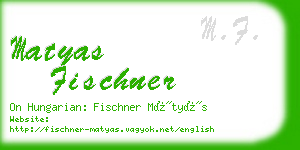 matyas fischner business card